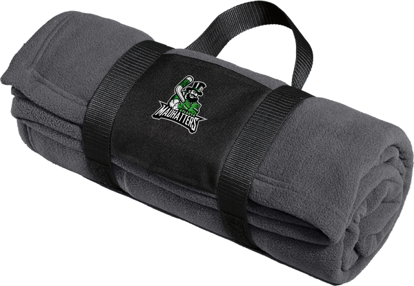 Atlanta Madhatters Fleece Blanket with Carrying Strap