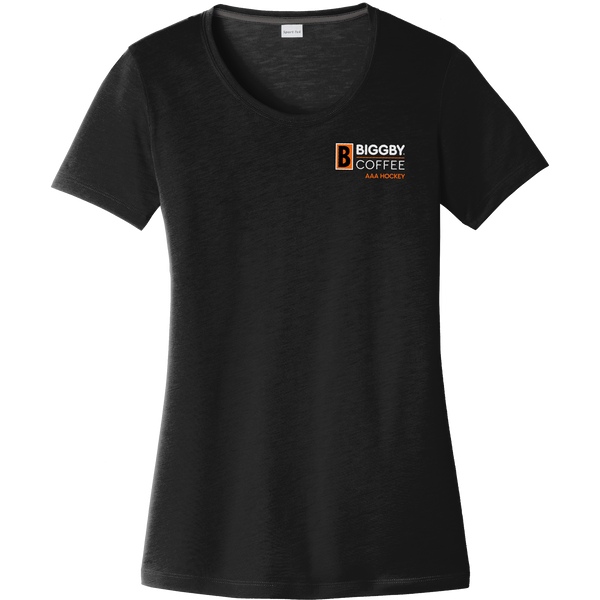 Biggby Coffee AAA Ladies PosiCharge Competitor Cotton Touch Scoop Neck Tee