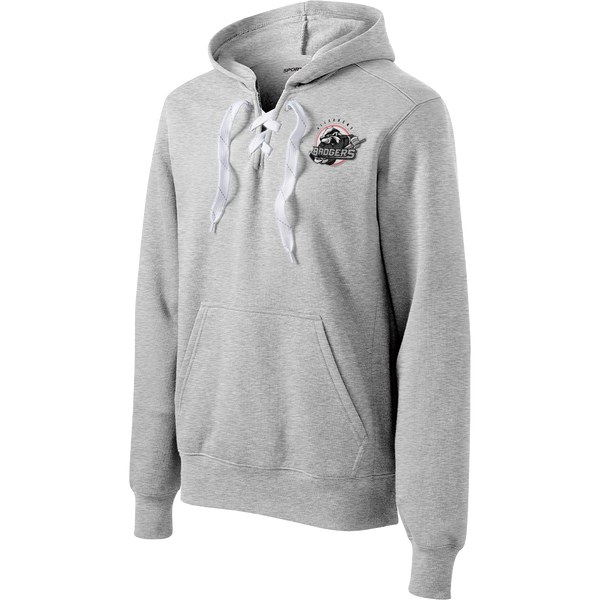 Allegheny Badgers Lace Up Pullover Hooded Sweatshirt