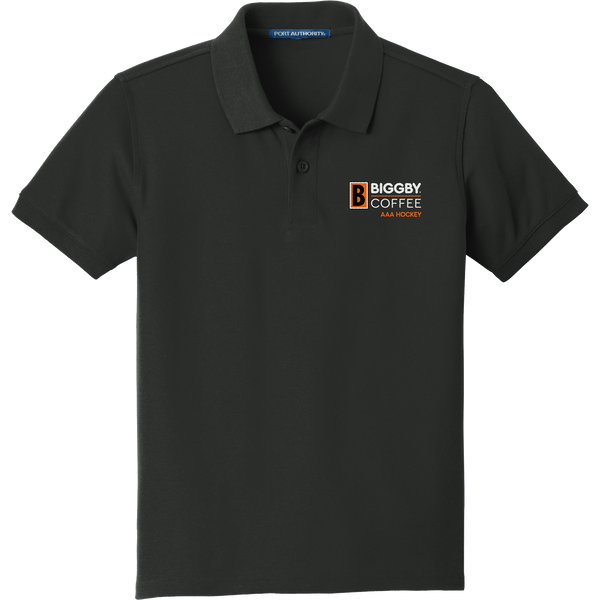 Biggby Coffee AAA Youth Core Classic Pique Polo