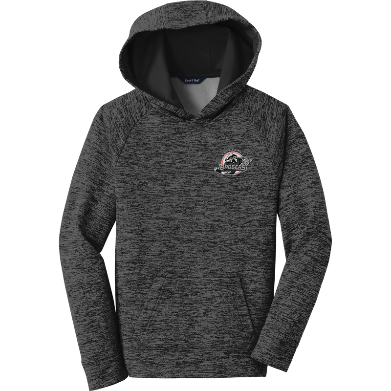 Allegheny Badgers Youth PosiCharge Electric Heather Fleece Hooded Pullover