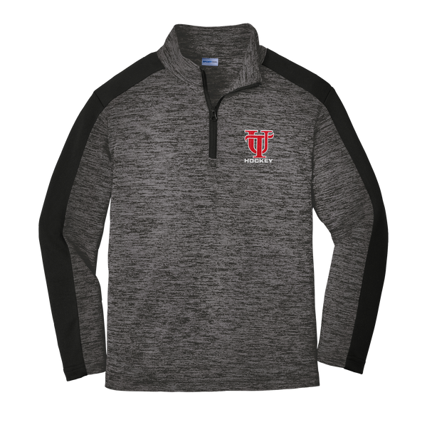 University of Tampa Youth PosiCharge  Electric Heather Colorblock 1/4-Zip Pullover