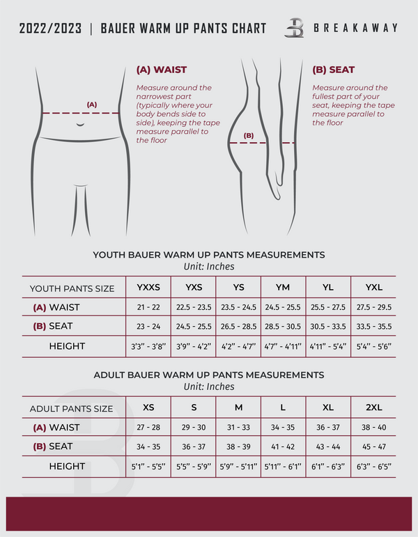 Bauer S24 Adult Lightweight Warm Up Pants - SOMD Sabres
